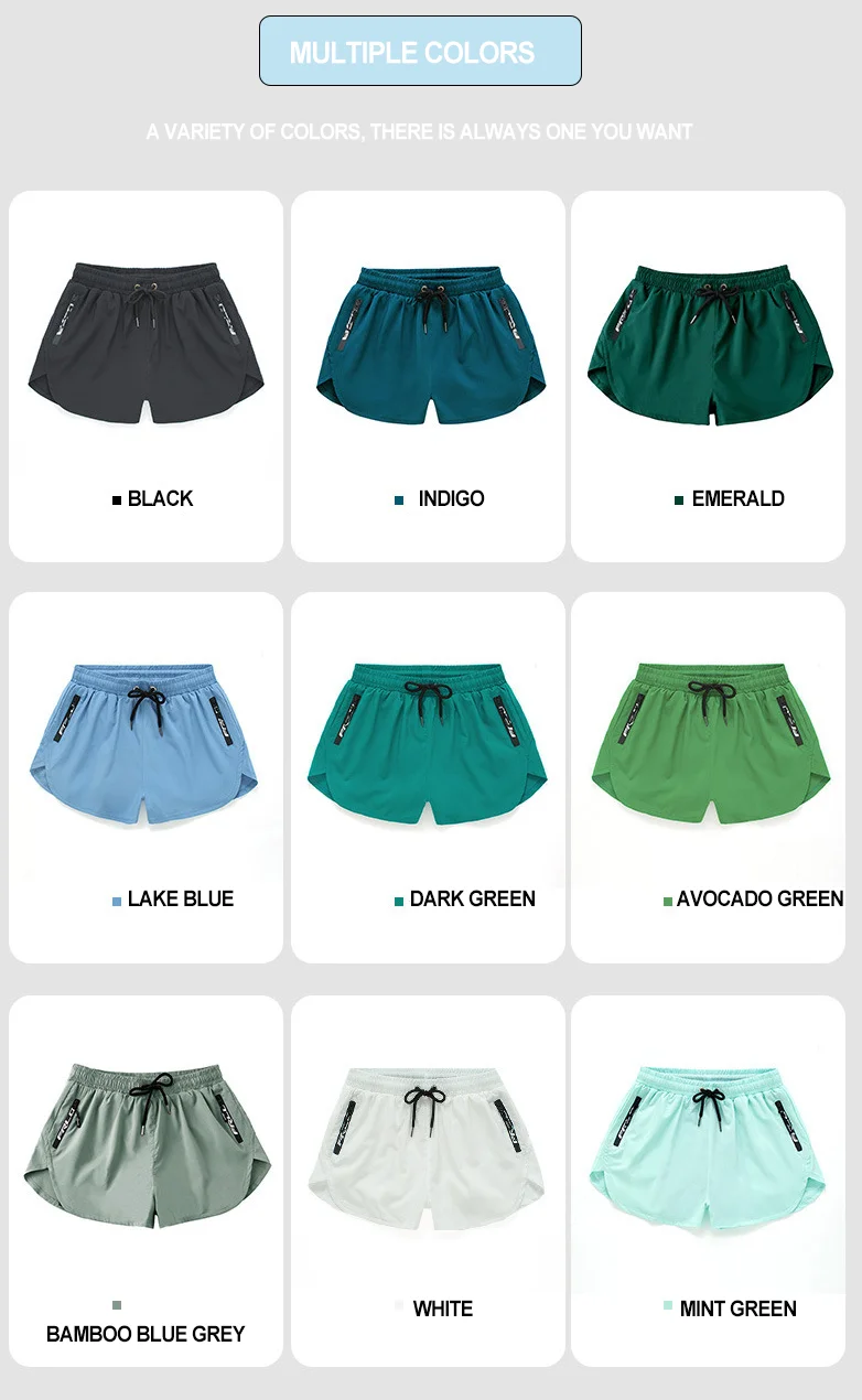 OEM kratke hlače za trening na plaži za moške, odbojko, surfanje, plavanje, športne hlače, poletne kopalke, kopalke 2 v 1, podložene za telovadnico Fiess375_voghion.com