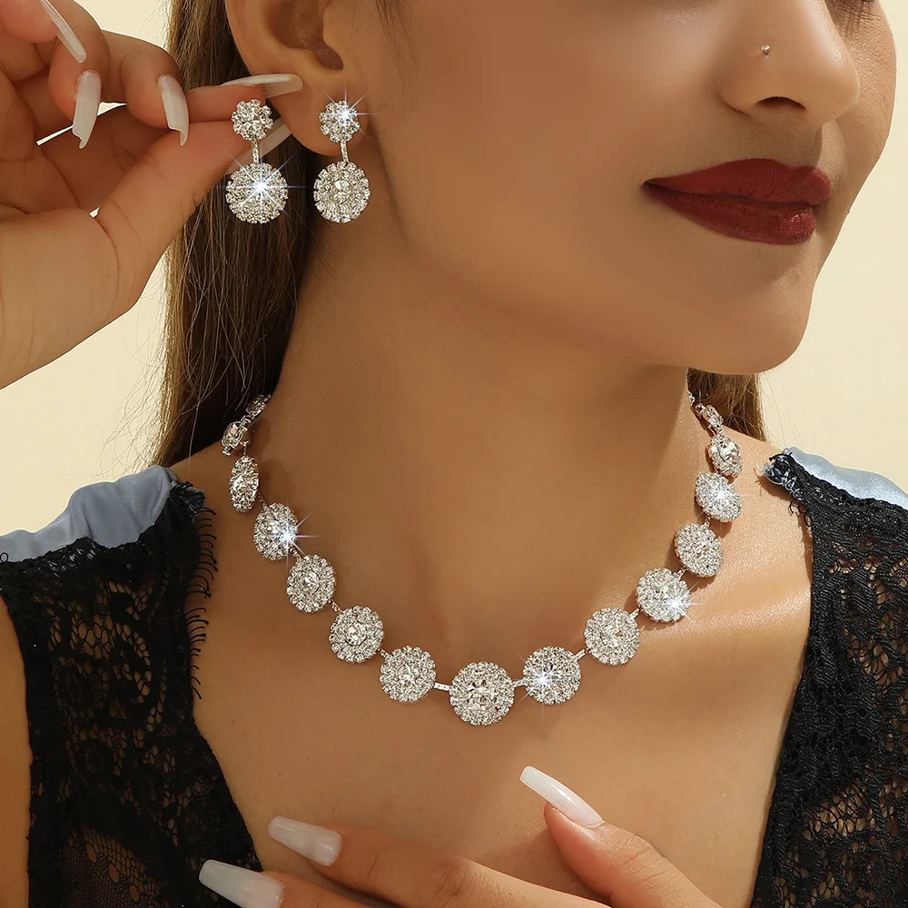 Elegant Water Drop Crystal Jewelry Set