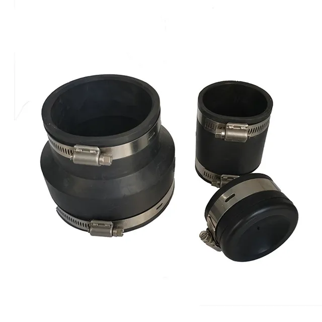Stainless Steel Band Clamped Rubber Flexible Coupling Polished Casting Technique Pipe Joint Connector Couplings