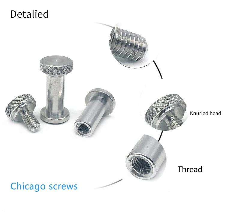 Chicago Screws For Leather 6mm 8mm 9mm 10mm Silver Gold Brass Black