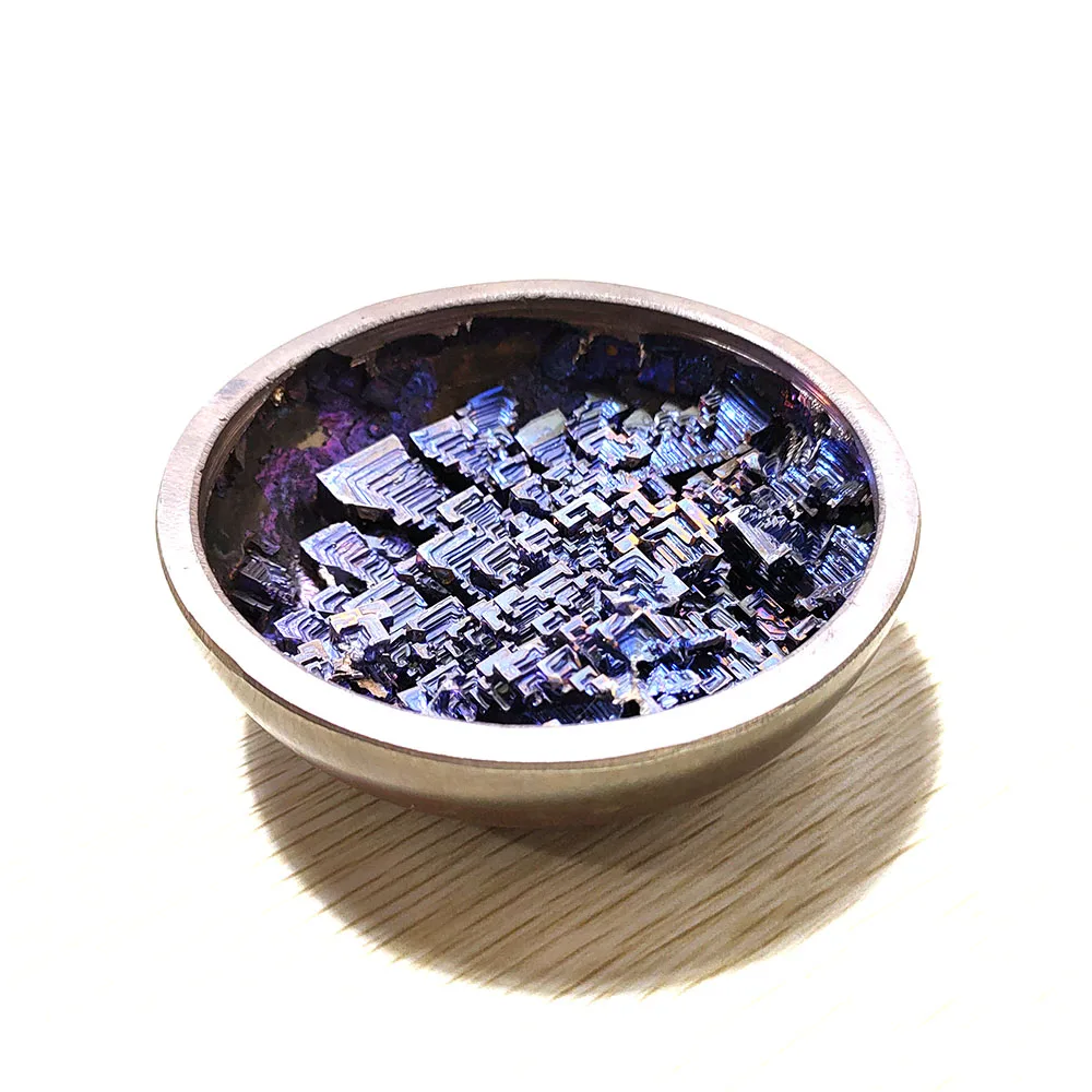 Bismuth Minerals Bowl Wholesale Natural Bismuth Crystal Hand Carved Colorful Bismuth Bowl