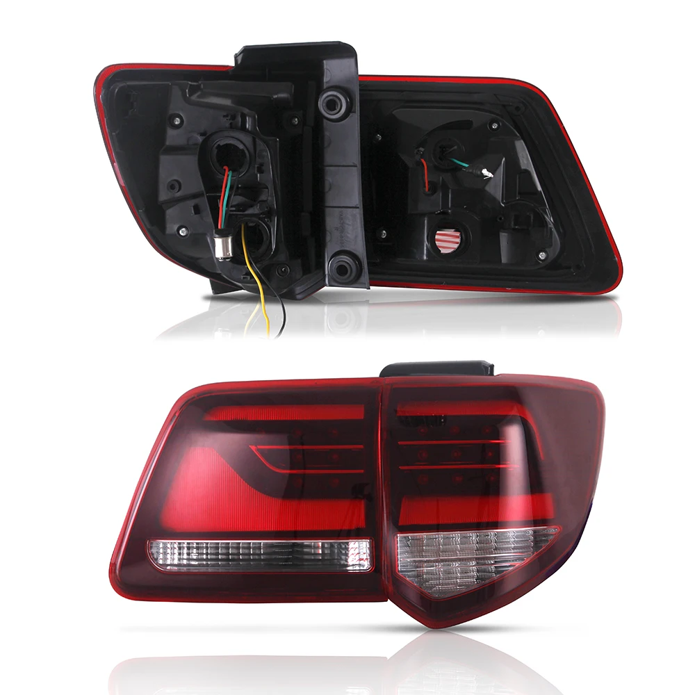 Vland Yiaalux For Toyota Fortuner 2012 -2016 Taillight LED Rear Tail Lamp stop light modified refit model red and smokey housing supplier