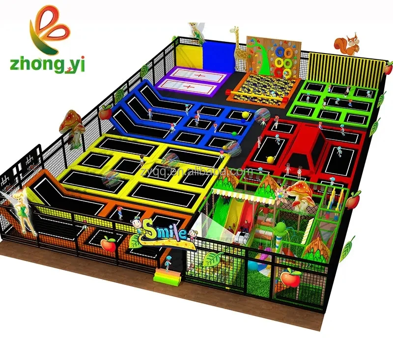 Zhongyi Adults Kid Indoor Amusement Jump Trampoline Park Indoor