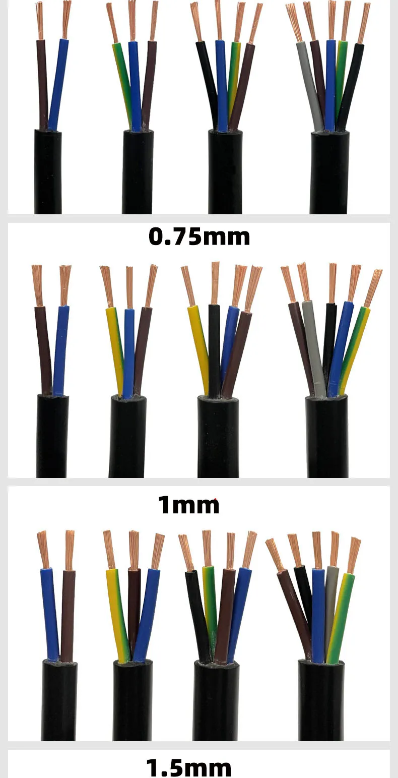 European standard cable H03VV-F/H05VV-F 2, 3, 4, 5 core power cable for signal control of automatic equipment