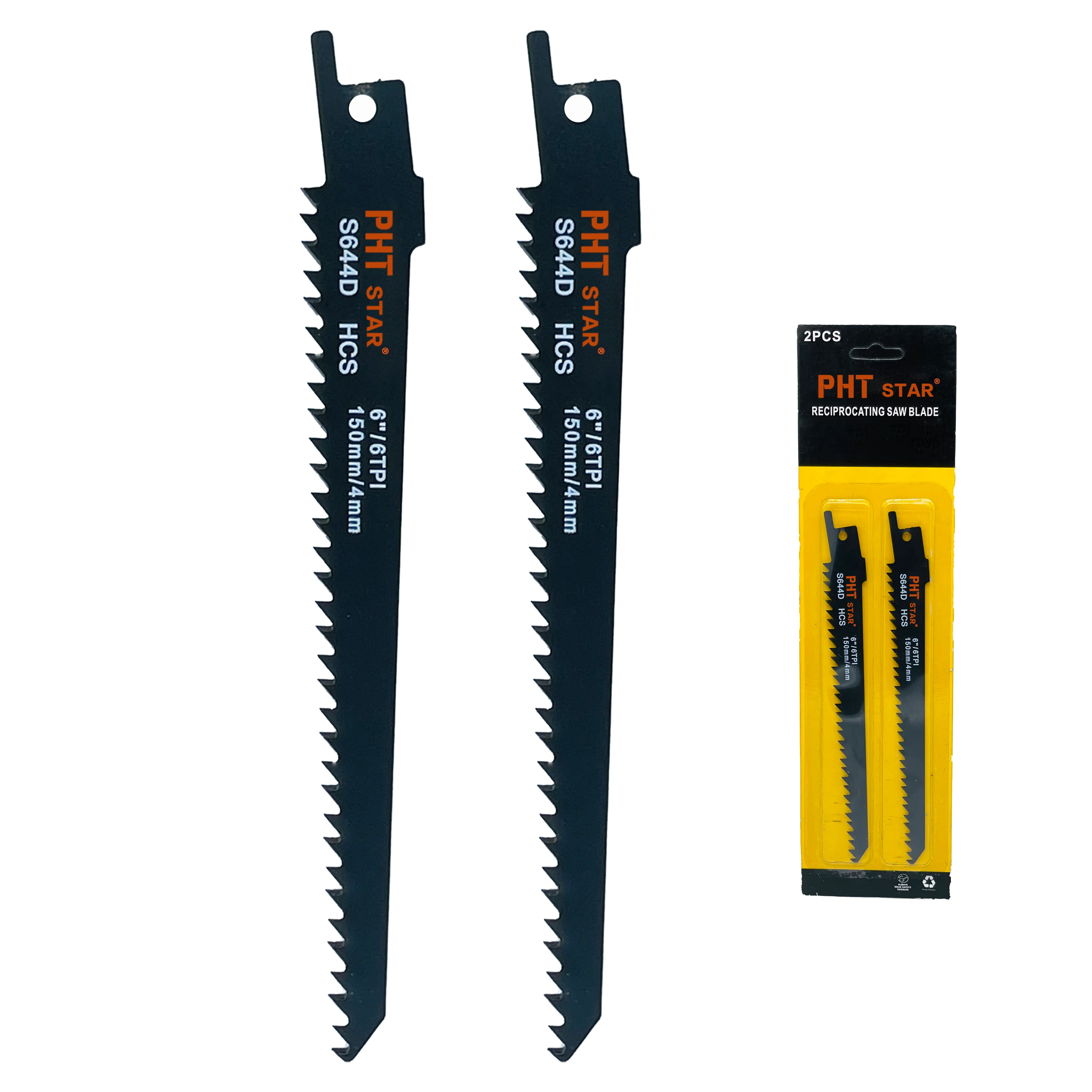 2pcs/set Hcs65mn Reciprocating Saw Blade Wood,Plastic Jigsaw Blades