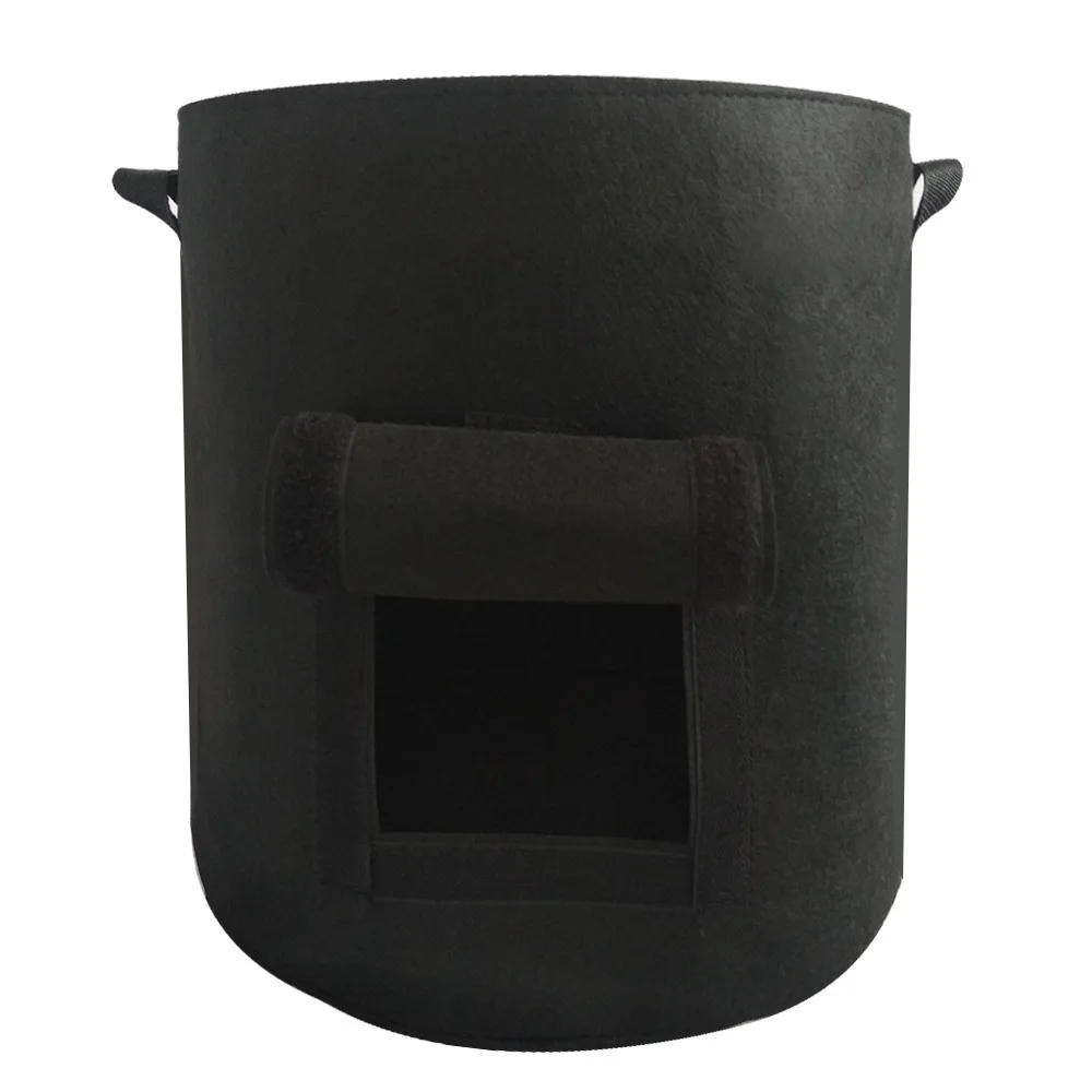 CIYODO Sac De Plantation En Feutre Rond 100 Gallons - Pot Jardin Noir 127x30cm