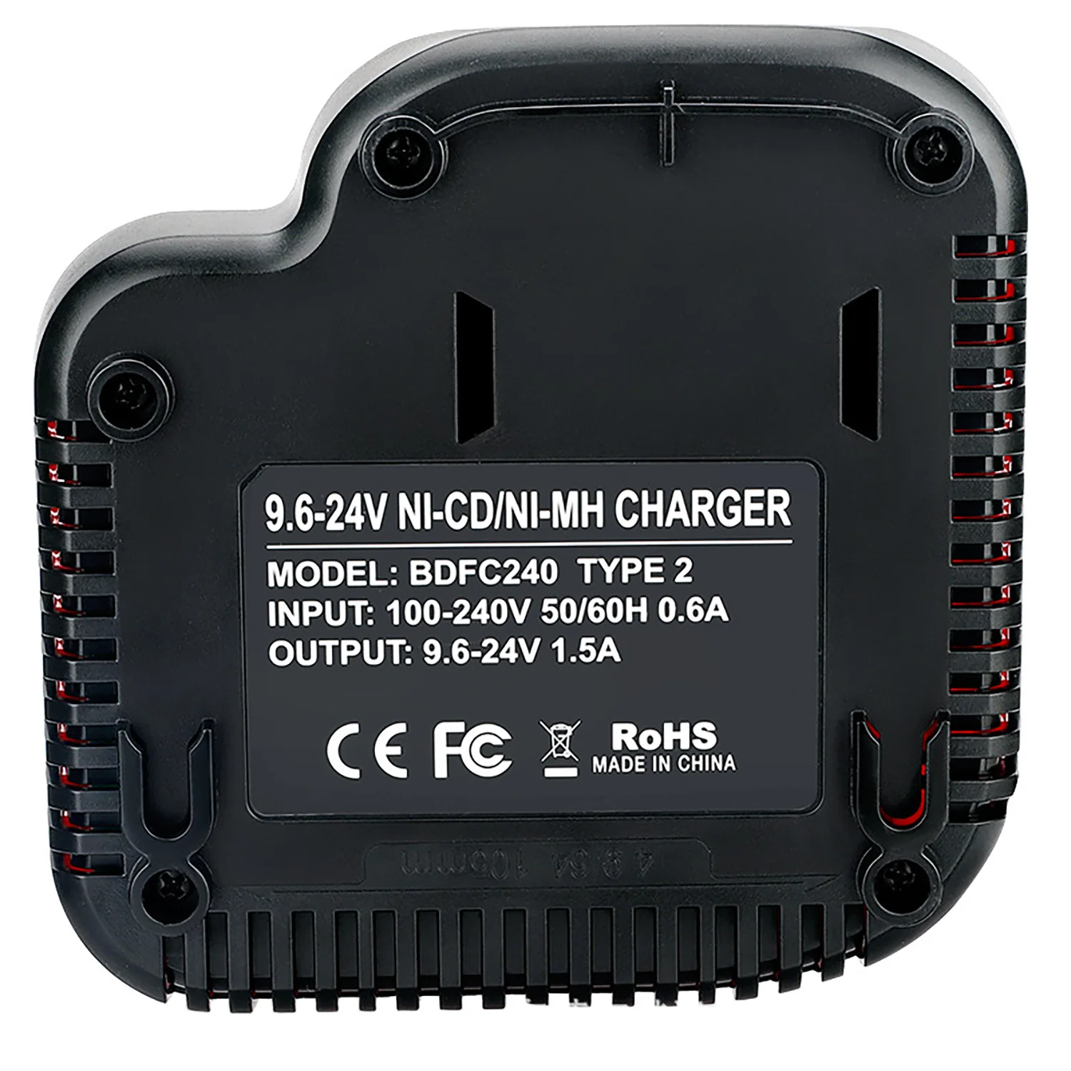 Black & Decker BDFC240 9.6V 24V Battery Charger- Red for sale