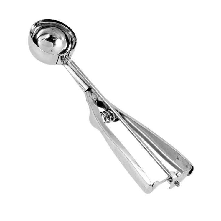 Dropship Large Ice Cream Scoop Stainless Steel Fruits Scoop Meat Baller  With Trigger Easy To Use Ice Cream Spoon Convenient Fast And Durable to  Sell Online at a Lower Price