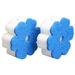 Factory Custom Nano Sponge Cleaning Original Melamine Sponge with Scouring Pad for Household Wholesale