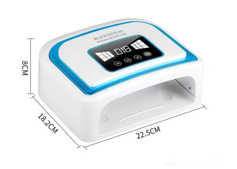 BLUEQUE BQ V10 コードレスネイルランプ 120W 120W BLUEQUE V10 Smart Nail Light Therapy Machine UV LED