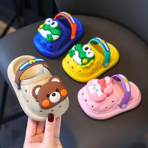 Children's Summer Boy Baotou Indoor Cartoon Sandals Anti Slip Soft Sole Sandals and Slippers