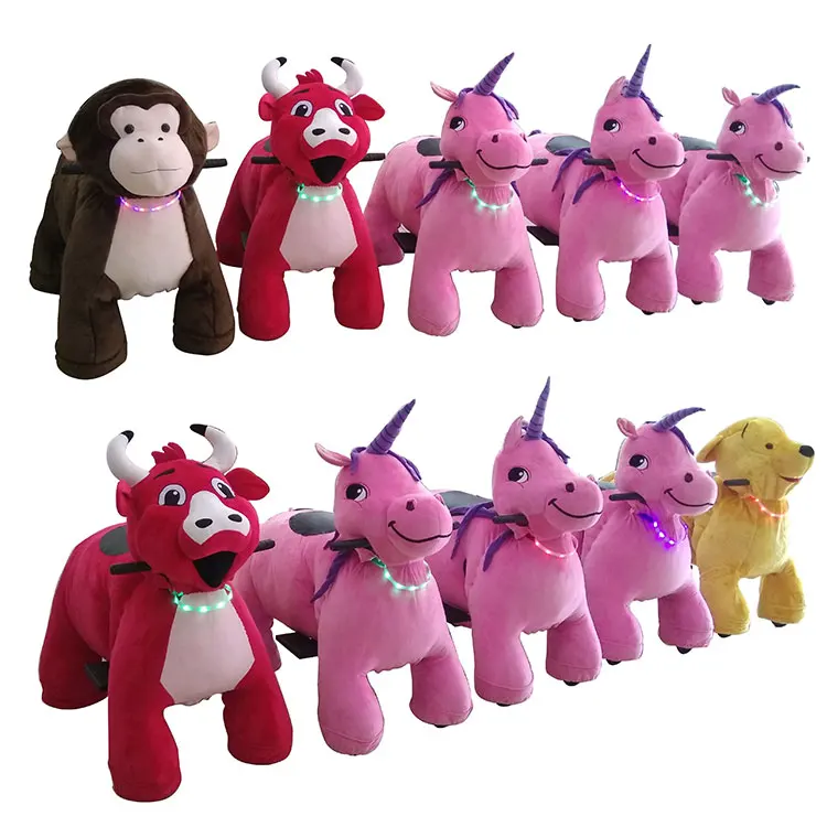 Motorised Plush Riding Electric Ride on Animal Ride for Amusement Park