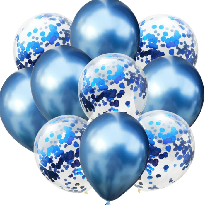 ☆ 10er Metallic Confetti Set geburtstagsdeko Balloons Anniversary Balloon Wedding
