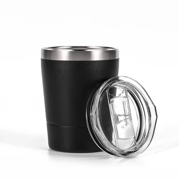 8.5oz Thermal Cup Stainless Steel Tumbler Vacuum Insulated Coffee Milk Water Mug with Lid