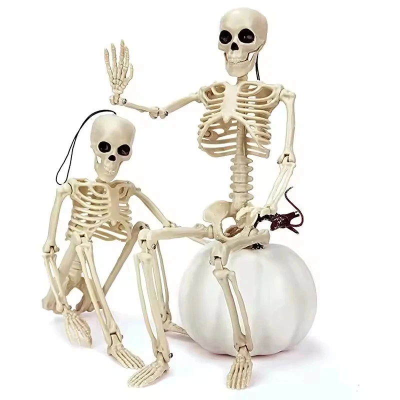 Creepy Joints Pos Ablebones Human Realistic Full Body Life Size Plastic Prop Halloween Skeleton for Indoor and Outdoor
