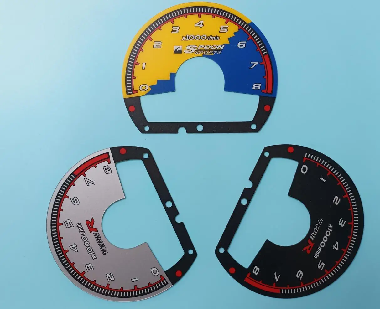 Custom Screen Printing 2d Automotive Dashboard Speedometer Tachometer