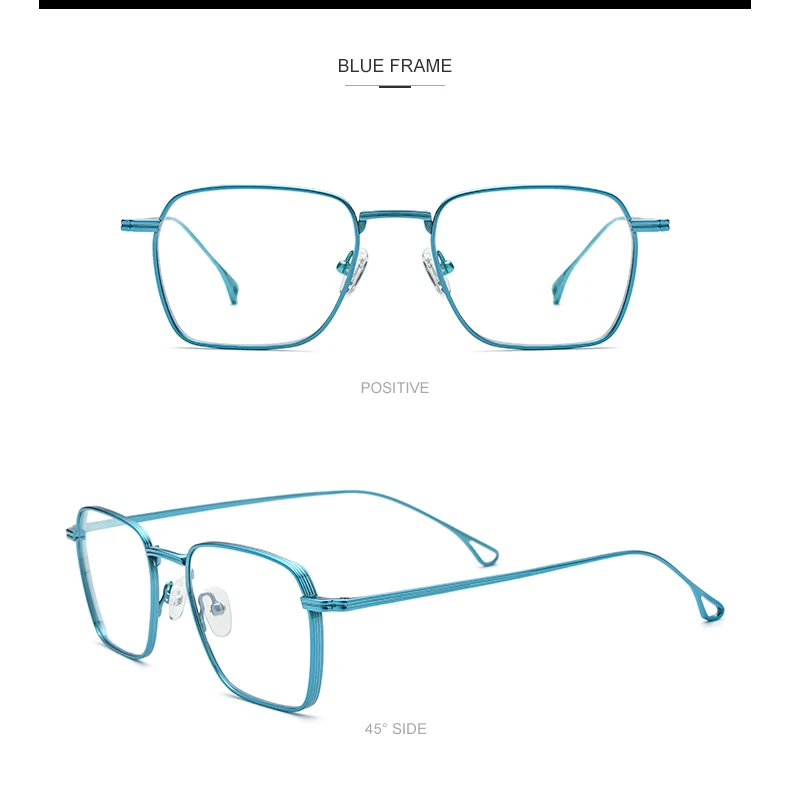 Borregls Pure Titanium Glasses Frame Men 2022 Prescription Eye Glasses For Men Square Eyeglasses