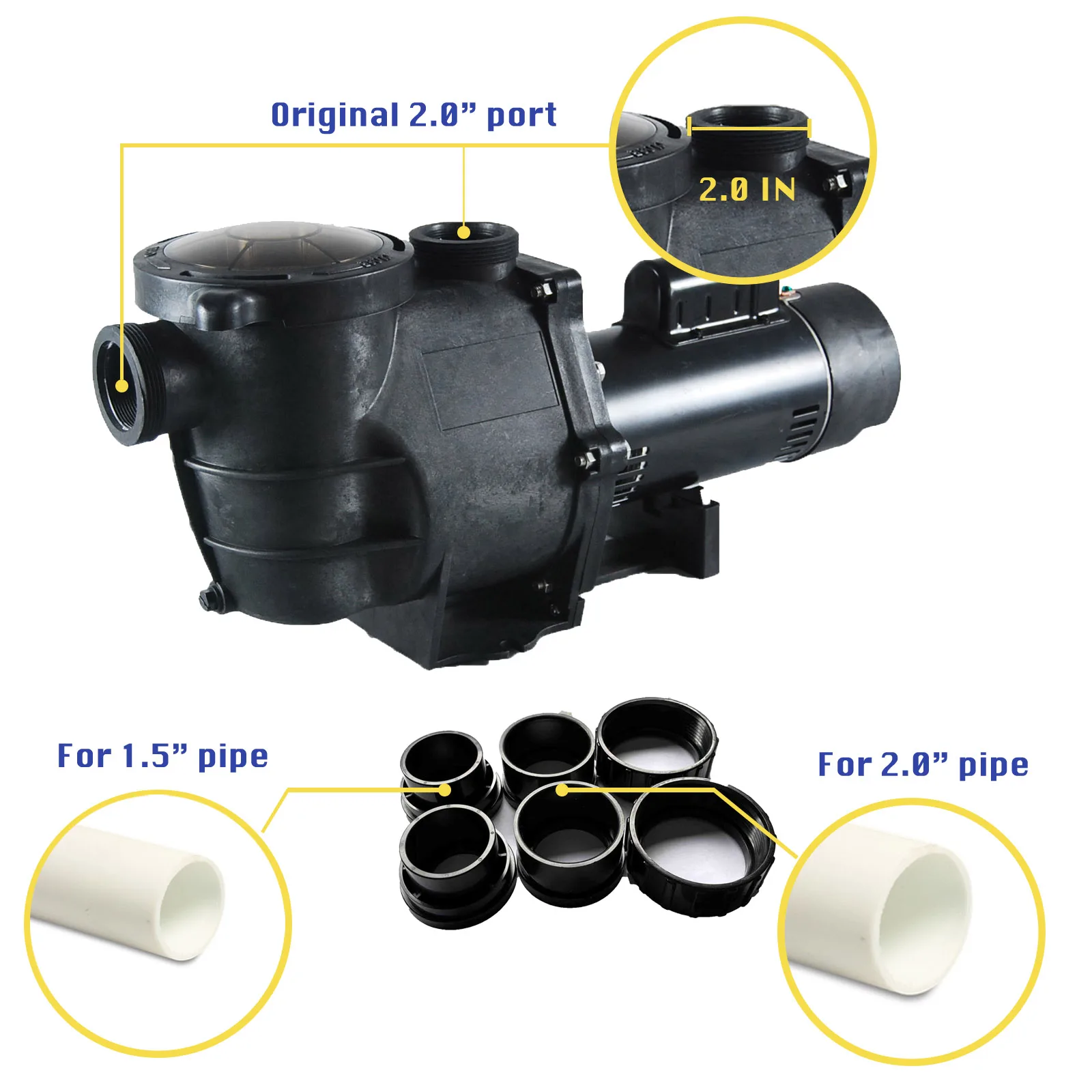 J150010e Pureby 2.0hp 115/230v 6420gph Challenger Pool