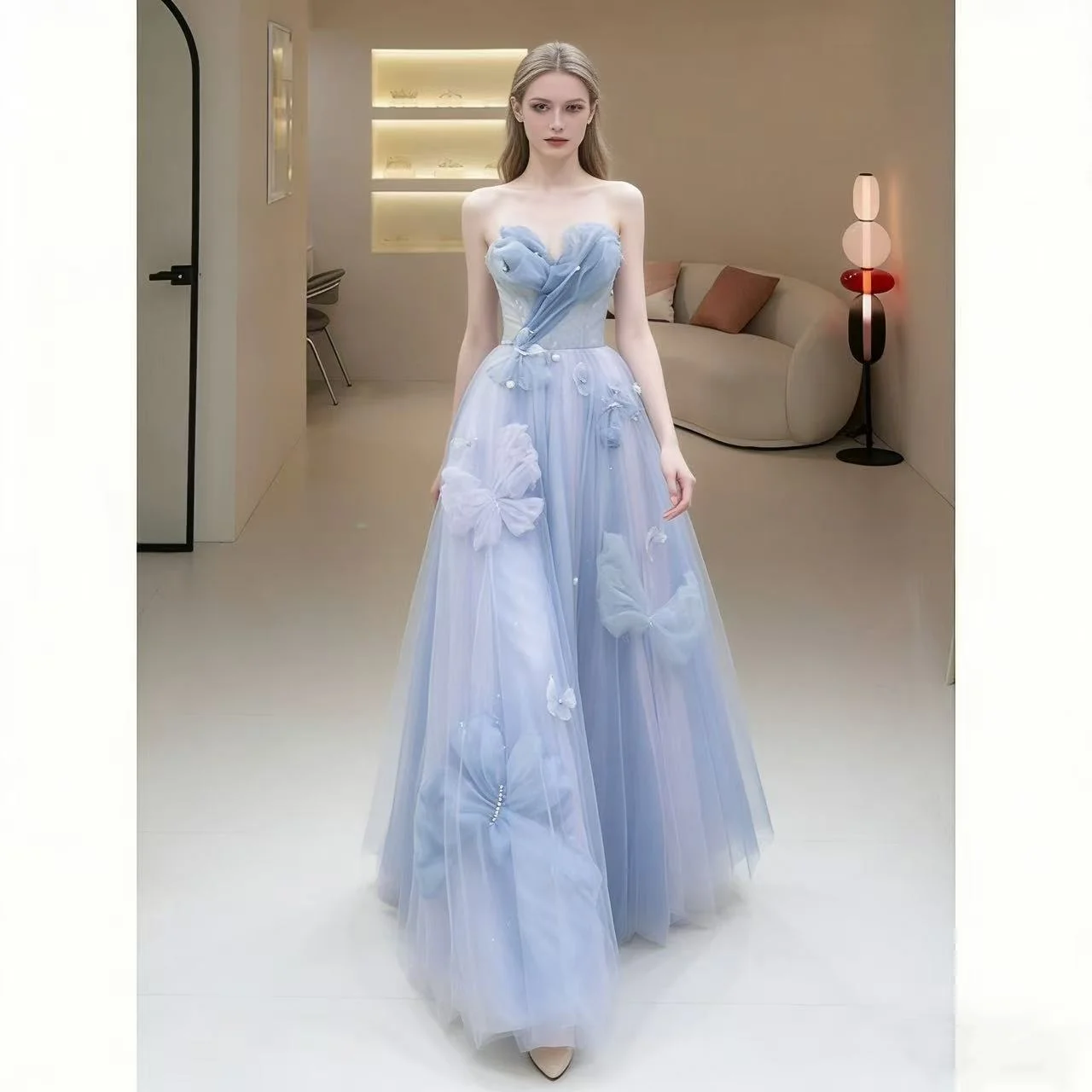Wholesale Women Luxury Classy Empire Waistline Tiered Formal XS for  Birthday Parties One-Shoulder Evening Dress| Alibaba.com