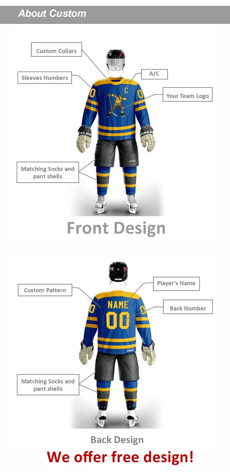 Moq 10pcs $35 Each Custom Teamwear Oem Service Sublimation Yellow Ice  Hockey Shirt - Ice Hockey Jerseys - AliExpress
