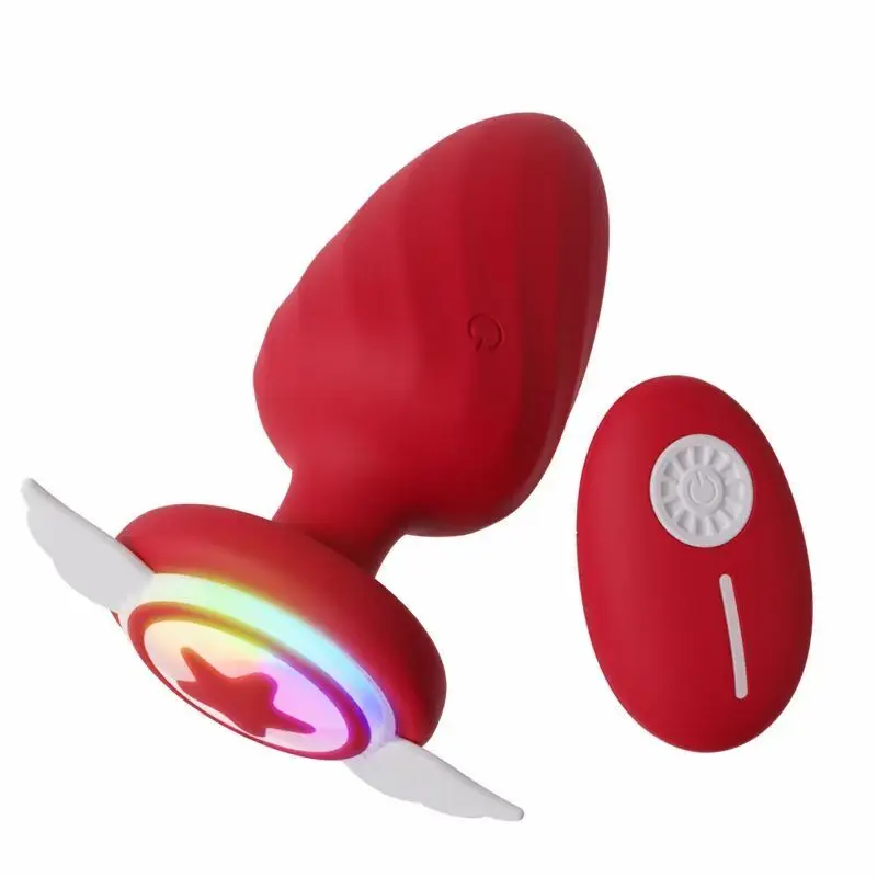 Wireless Remote Control Silicone Anal Plug Vibrator Vibrating Butt Plug Light up Anal Toys for Men and Women Wireless Remote Control Silicone Anal Plug Vibrator Vibrating Butt Plug Light up Anal Toys for Men and Women