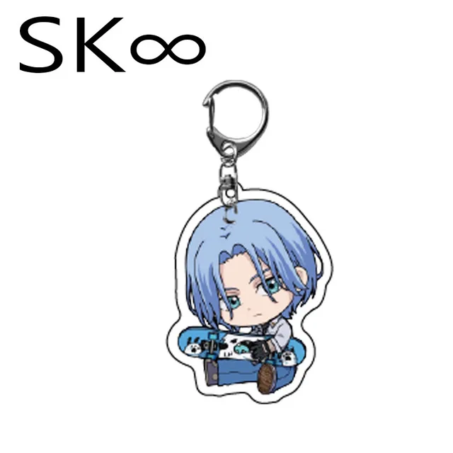 Anime SK8 the Infinity Keychains Cosplay Miya Langa Reki Cherry Blossom Key Rings Kawaii Bag Car Pendant Fashion Fan Gift