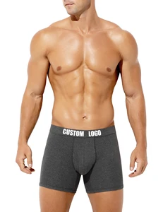 AK Opening Fly Mens Boxers Custom logo Men's Underwear Premium Soft Cotton Men's Boxers Briefs