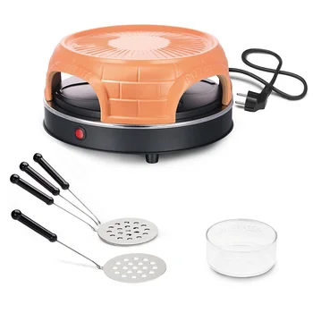 Hot Sale Electric Home Use Baking Mini 4/6/8 Persons Clay Pizza Stove Toaster Multifunctional Pizza Oven