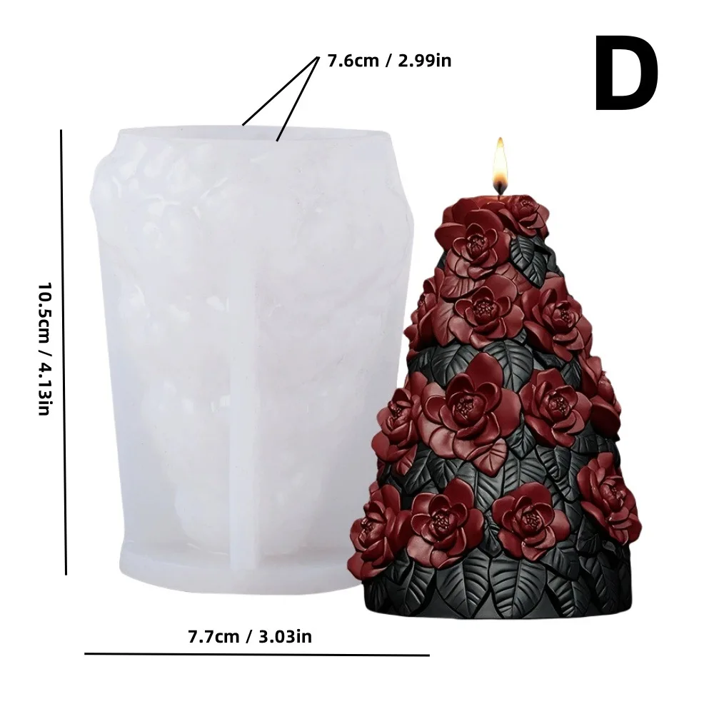 Christmas Tree Series Cedar Silicone Candle Mold Eco-friendly Reusable DIY Fragrance Modern Simple Style Decorative manufacture