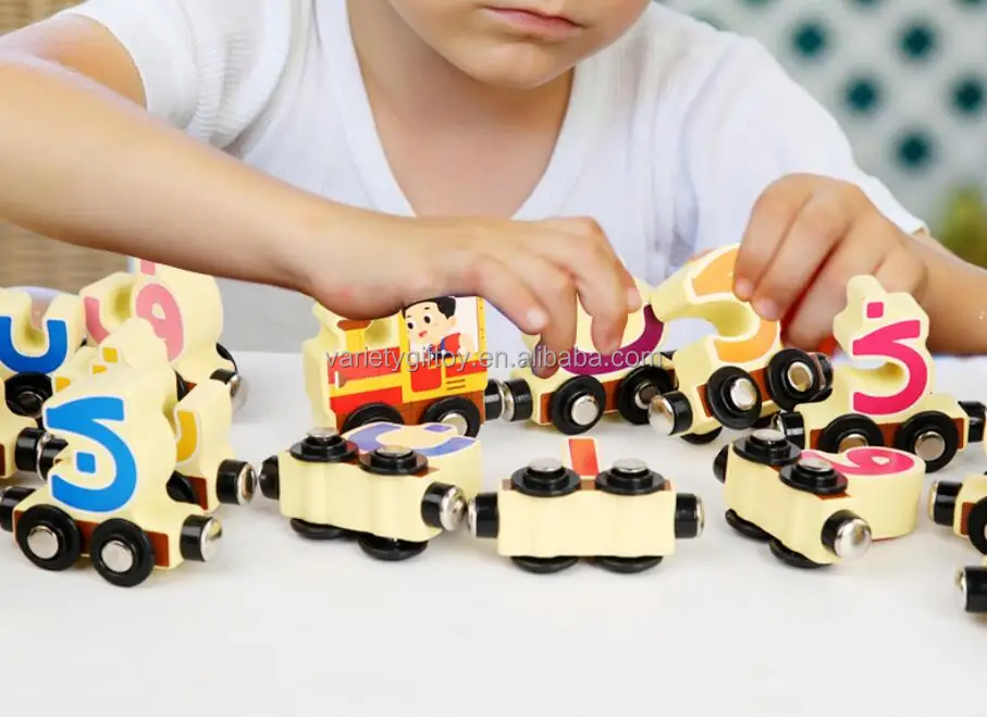 Arabic Letters Train Wooden Arabic Alphabet Letter Train Children's Early Educational Wooden ...