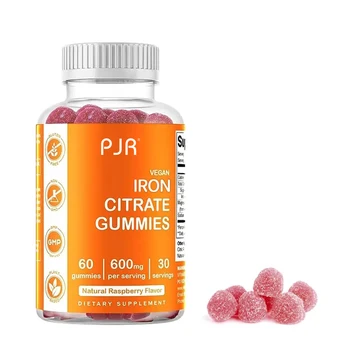 Private Label 600 Mg Vegan Iron Citrate Gummies Support Muscle Relaxation Improve Bone Density Helps Heart Health