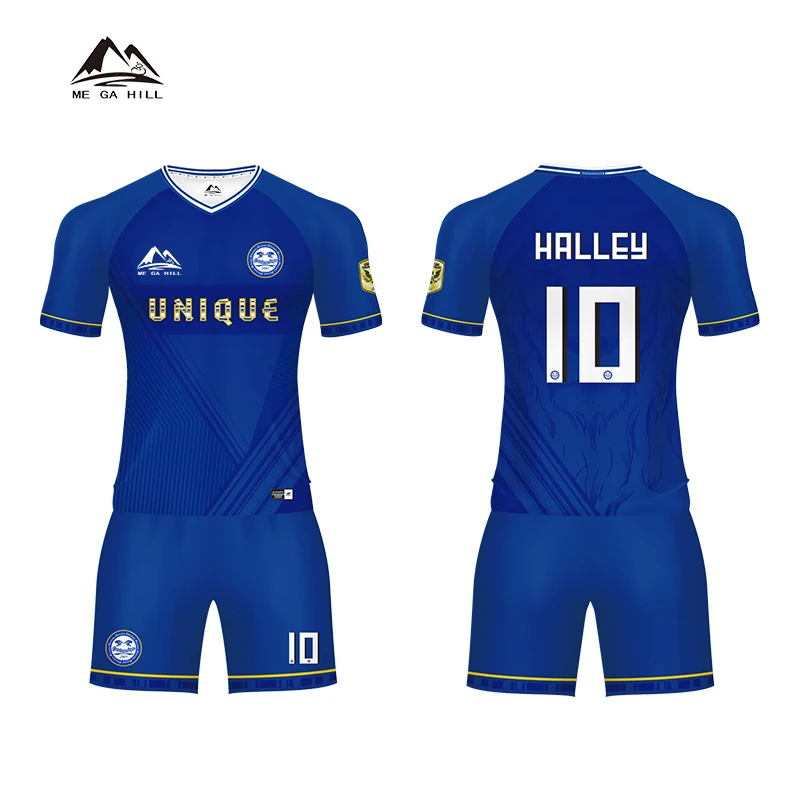 blue and yellow soccer jersey