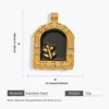 Gold tag + white diamond dripping oil - black