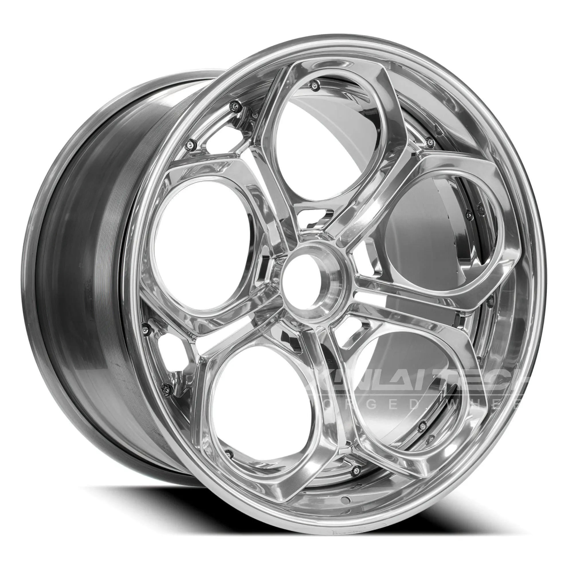 XL 2-Piece Deep Dish Concave Silver Polished Wheel Alloy Forged Wheels 5x114.3 5x120 5x112 Custom Forging Racing Car Wheel - Image 6