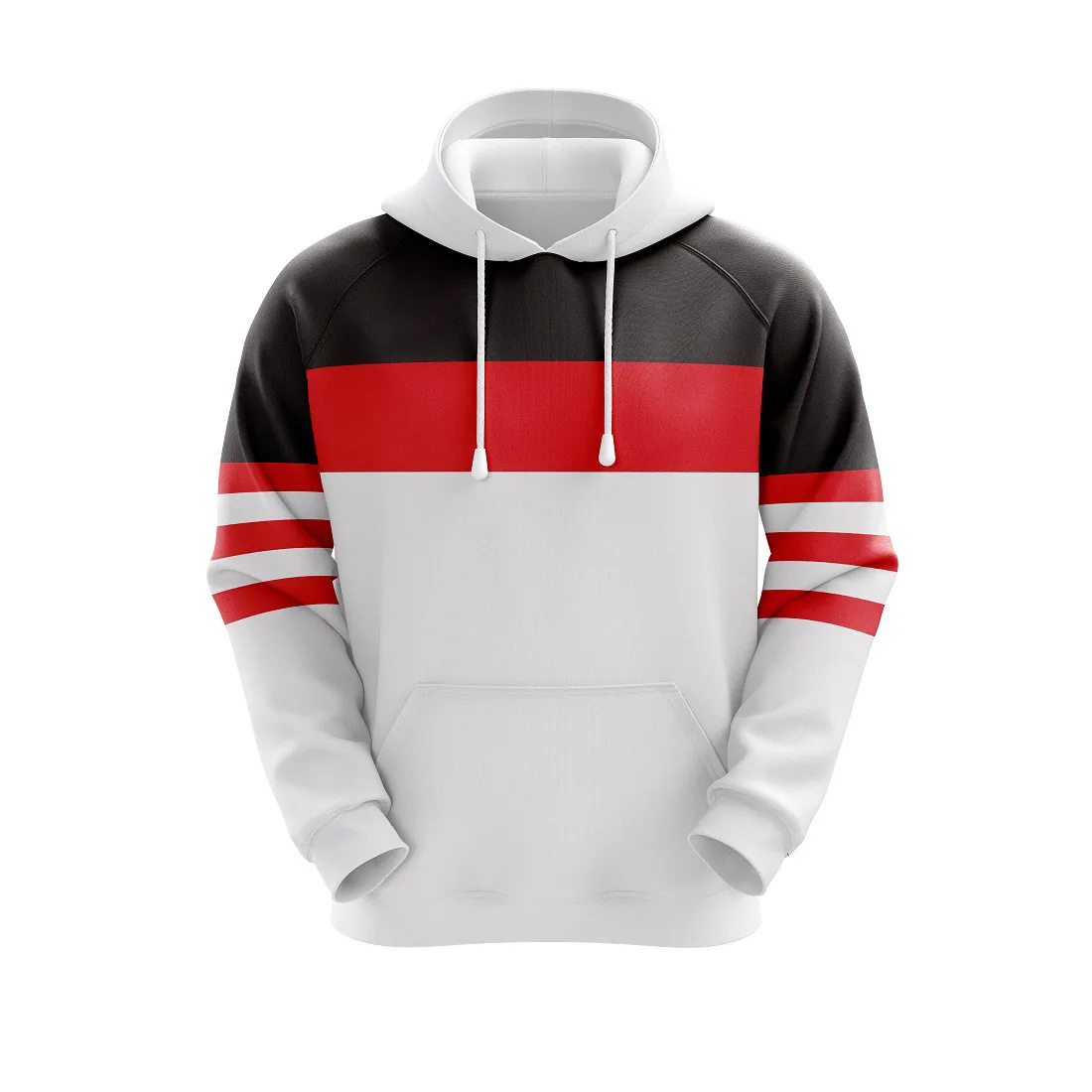 Sublimation White Sweatshirts In Bulk Blank Fleece Pullover Hoodie