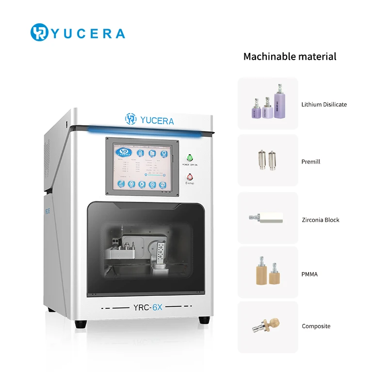 5-axis Dental Wet Milling Machine Yucera Yrc 6x Dental Cadcam Milling Machine for Disilicate Lithium and Composite
