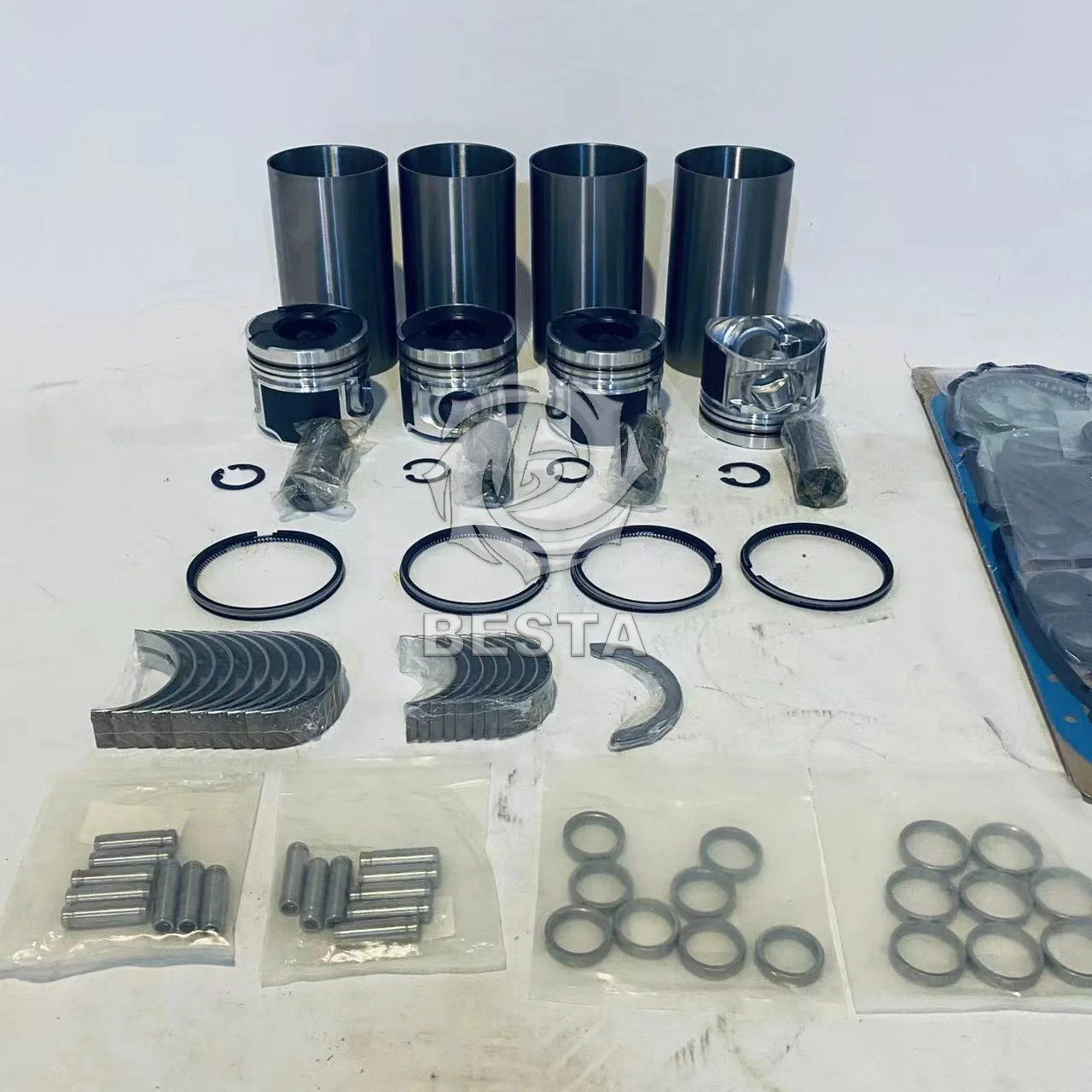 4D56U Engine Overhaul Rebuild Kit for Mitsubishi Engine Parts Fit Excavator Tractor Loader Construction Machinery