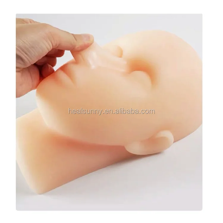 Силиконовая головка с костяной внутренней хирургии, тренировочная модель для тренировки швов, косметической инъекции, микропластиковая модель для лица