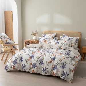 Digital Printed Bedding Linen Bedsheets Sets Duvet Covers Sets for King Size Bed