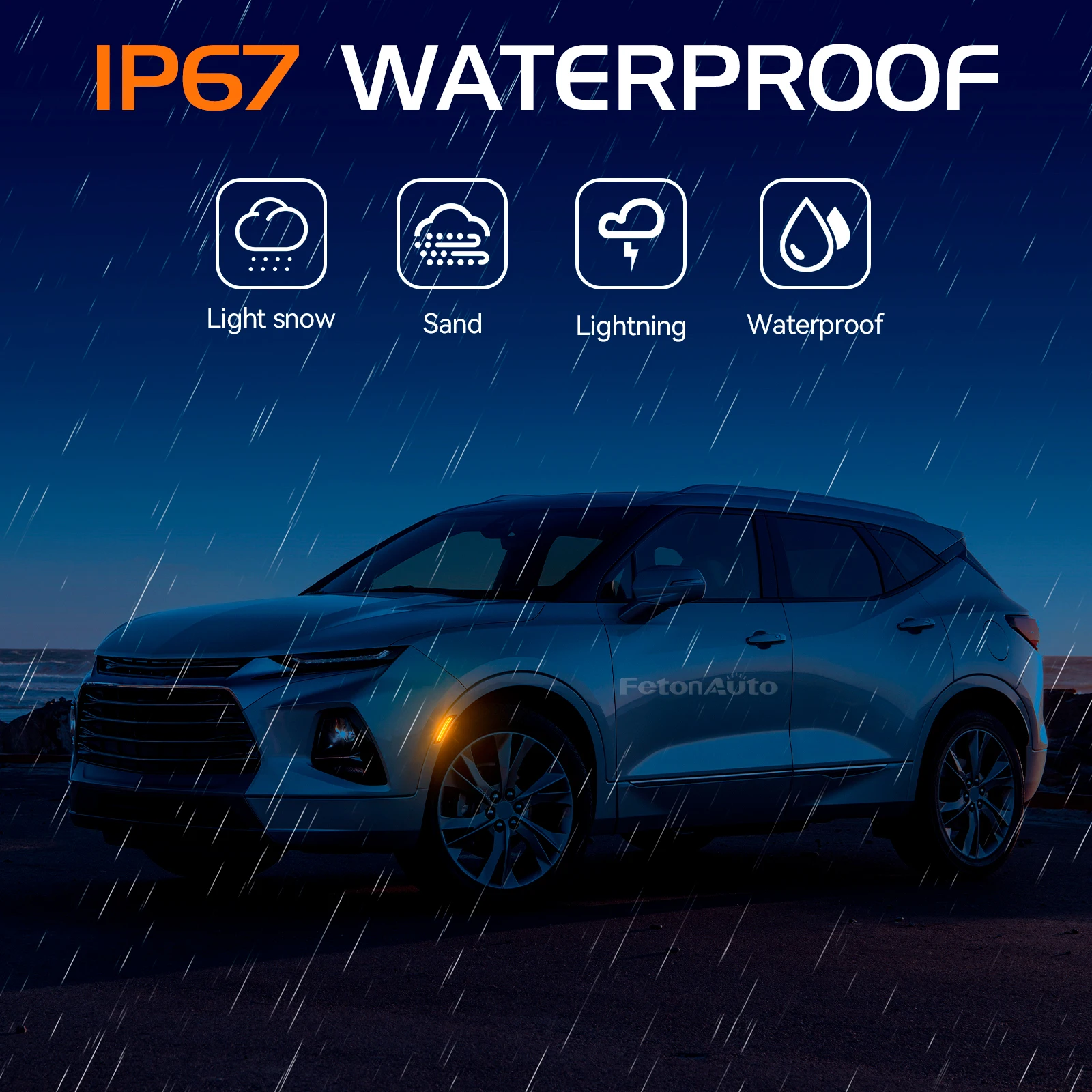 thumbnail image 2 of Brighten Up Your Ride With These Auxito Side Marker Lights For The 2013-2014 Cadillac ATS And 2017-2024 XT5. Direct Replacement, Super Bright Amber Lens, And Built Like A Tank. 2 of 4