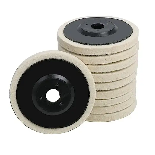 3 Inch Wool Felt Polishing Disc With 3/8 Inch Arbor For Angle Grinder