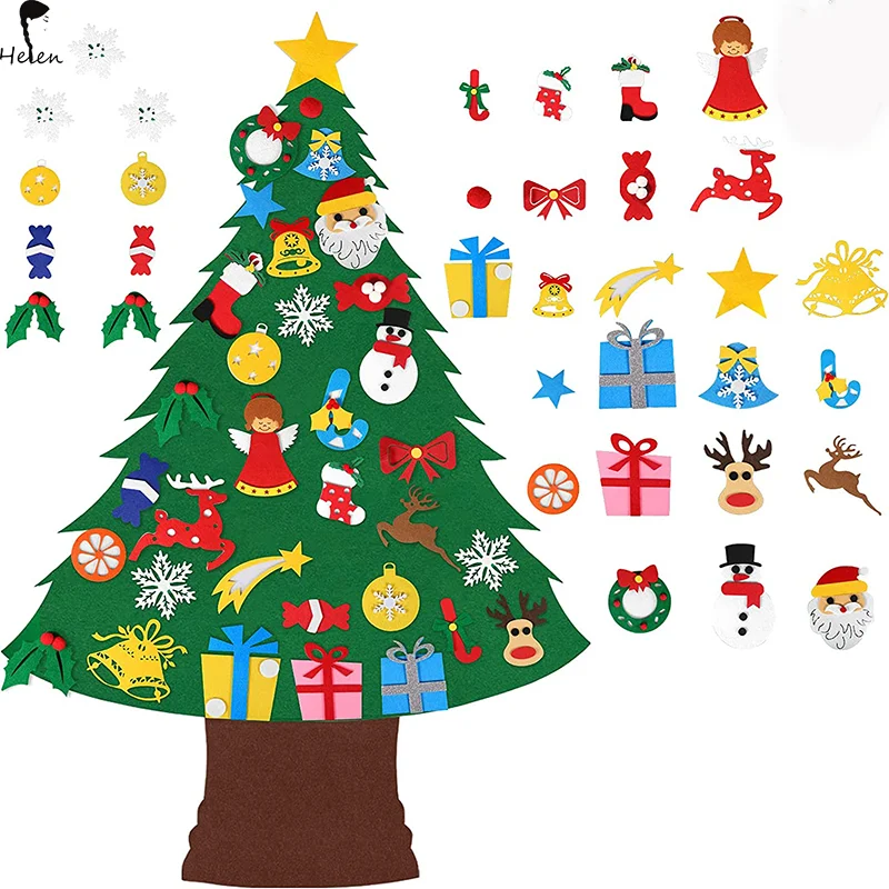 Felt christmas tree for kids wall hanging christmas tree montessori
