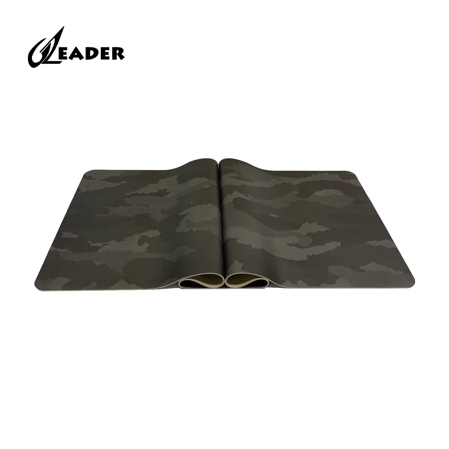 Индивидуальные дизайнерские черные коврики для йоги из полиуретана премиум класса с