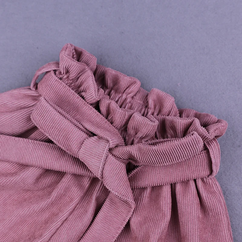 
 Новое поступление, оптовая продажа, эксклюзивная модная летняя одежда, однотонная детская одежда с широкими штанинами и бантом, короткие шорты для девочек  