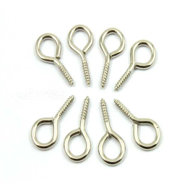 Safety gate zinc plated curtain screw hook and eye hinge decorative eye hook eye plate u hooks