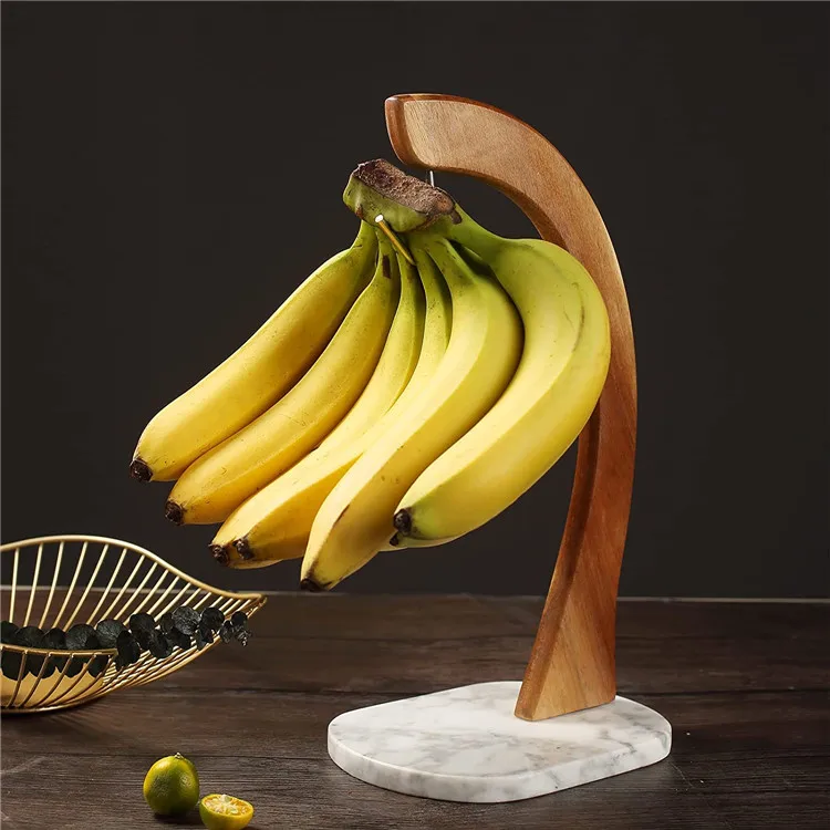 Support Fruits Anti-meurtrissure Porte-banane Métal Milageto - Support Fruitier Design Pour Comptoir De Cuisine Crochet Banane Anti-meurtrissure