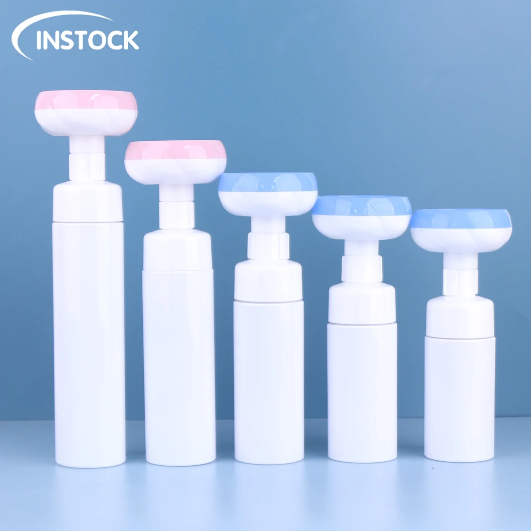 Cosmetic Bottle 300/500ml Foam Bottle Soap Dispenser With Flower Shape Pump Facial Cleanser Hand Wash Bottle