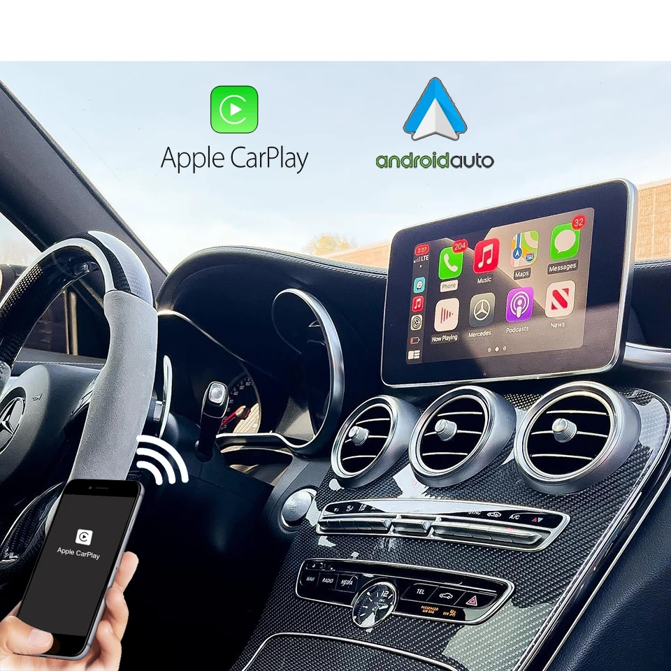 ワイヤレスCarPlay AndroidAuto インターフェイスモジュール ワイヤレスAppleCarPlayモジュールW177W205 W222 W246 C177 X156 W213