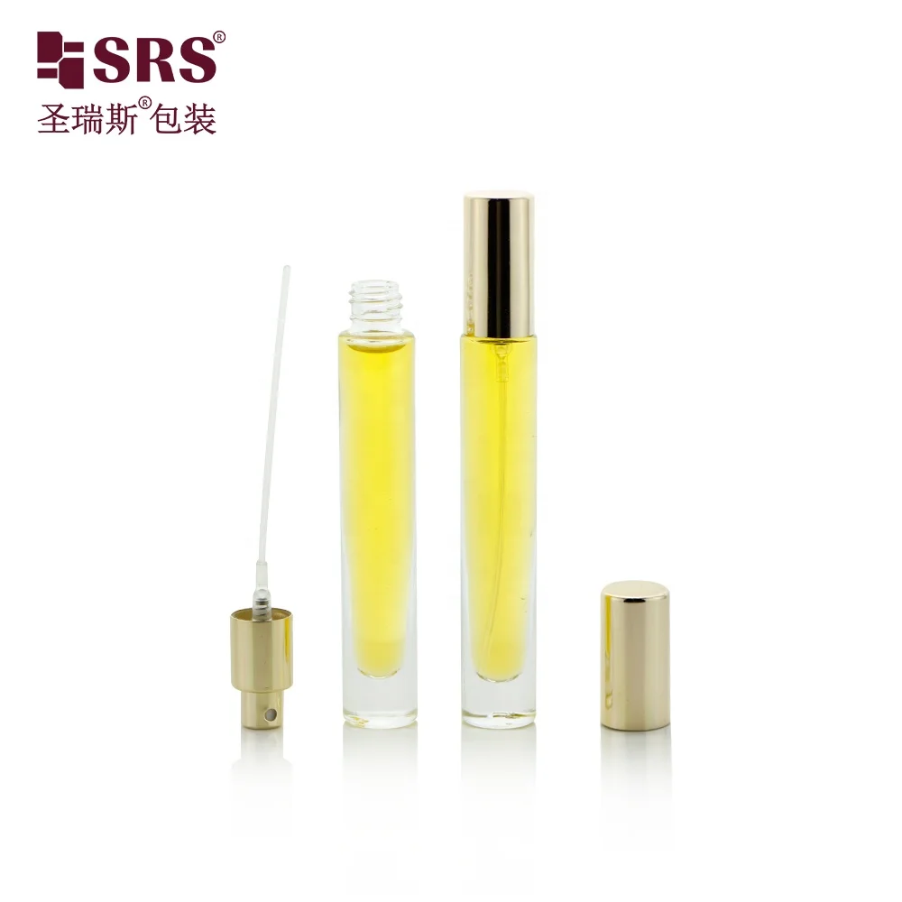 Thick Bottom 10ml Round Glass Perfume Skincare Packaging Bottle Empty Refillable Glass Spray Atomizer Bottle