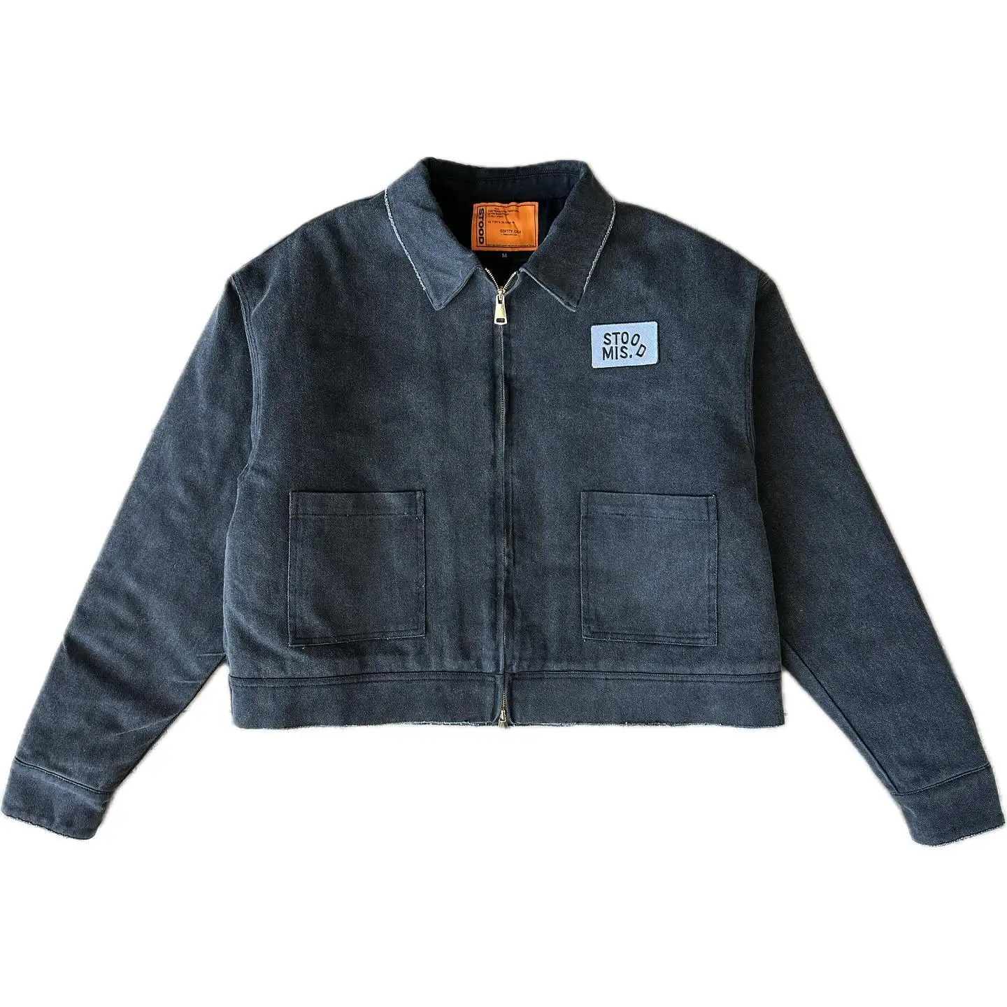Customized Over Size Patch Logo Winter Jackets Blank Vintage Stone Wash Cotton Zip up Carpenter Detroit Work Bomber Jacket Men gallery 3